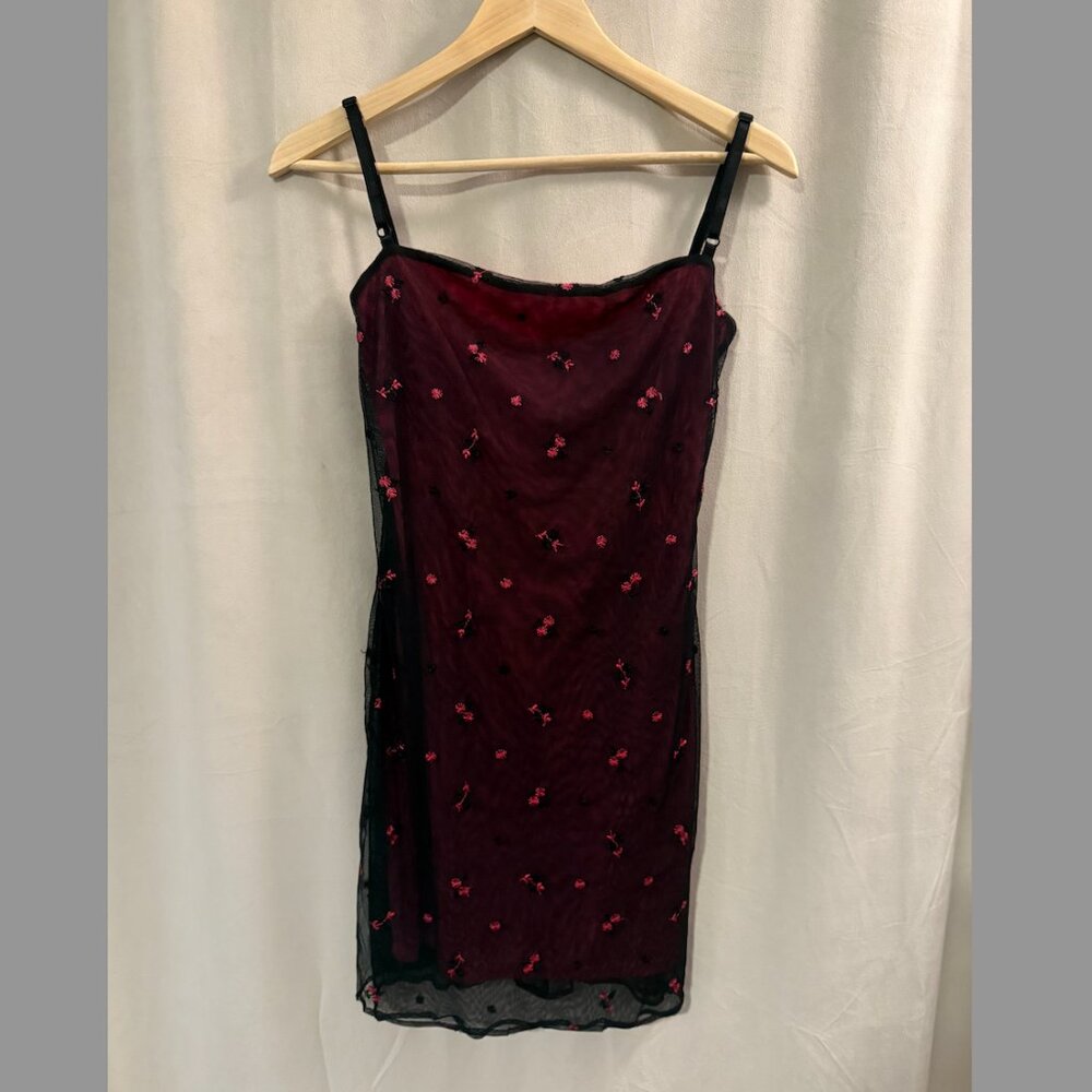✨ Vintage Laundry by Shelli Segal Mesh Slip Dress – Size 4 ✨